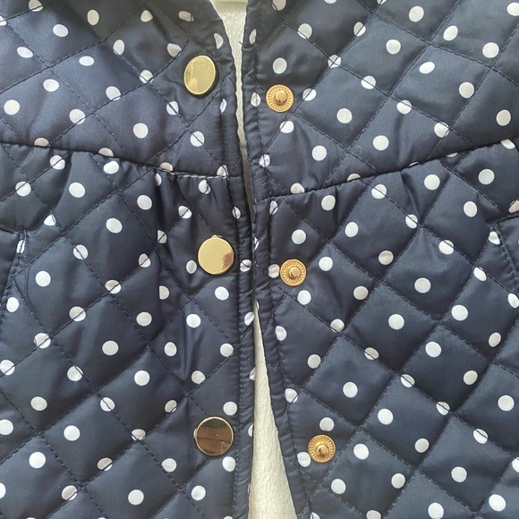 C&C California Navy Polka Dot Puffer Coat EUC 2T - Picture 12 of 12